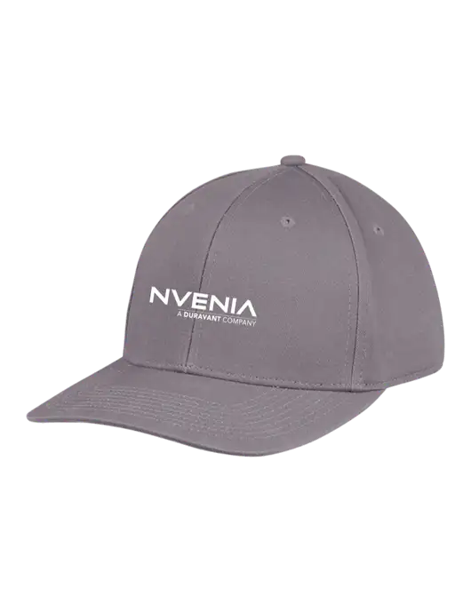 Premium Modern Structured Twill Charcoal Snapback Cap w/nVenia Logo