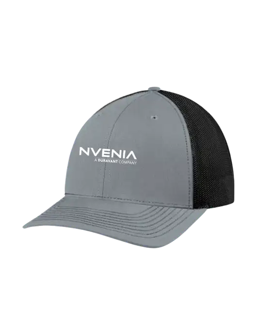 Richardson Adjustable Snapback Original 112 Trucker Cap Heather Grey w/Black Mesh w/nVenia Logo