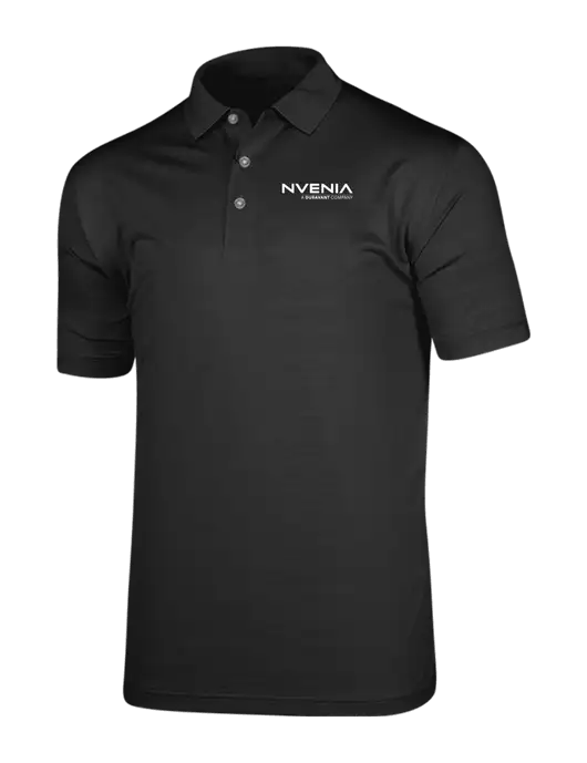 Callaway Vibrant Black Ventilated Polo w/nVenia Logo