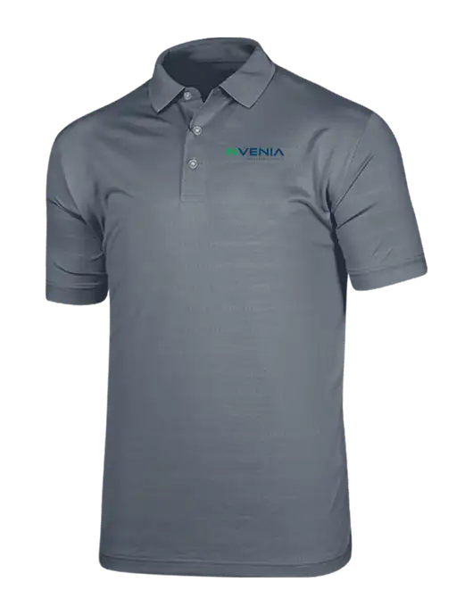 Callaway Vibrant Light Grey Ventilated Polo w/nVenia Logo