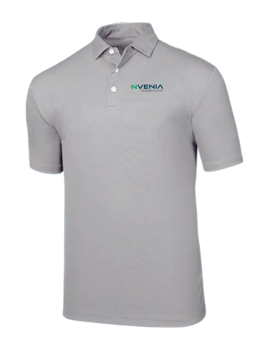 Callaway Birdseye Light Grey Polo w/nVenia Logo