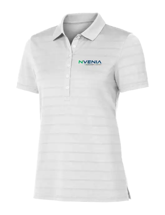 Callaway Womens Bright White Ventilated Polo w/nVenia Logo