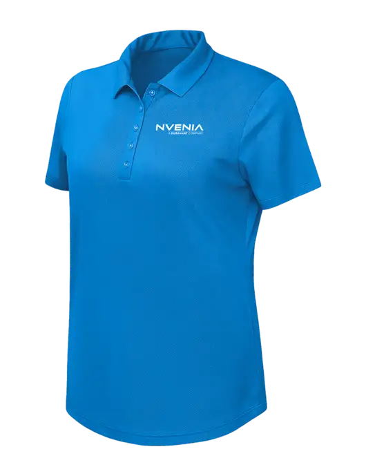 Callaway Womens Birdseye Dark Carolina Blue Polo w/nVenia Logo