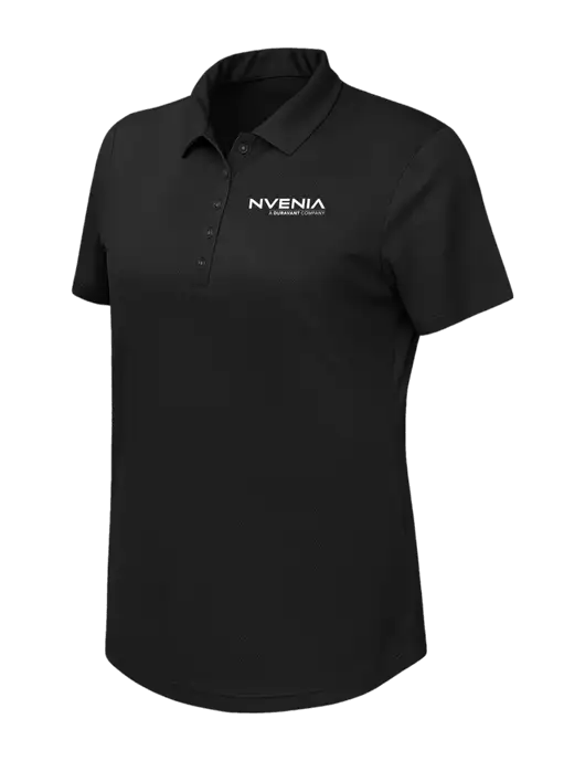 Callaway Womens Birdseye Black Polo w/nVenia Logo