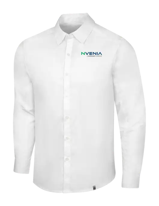 OGIO White Commuter Woven Shirt w/nVenia Logo