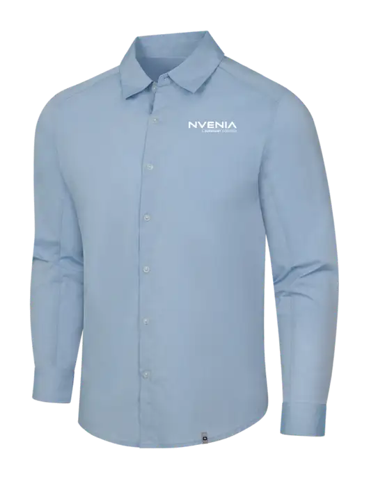 OGIO Light Blue Commuter Woven Shirt w/nVenia Logo