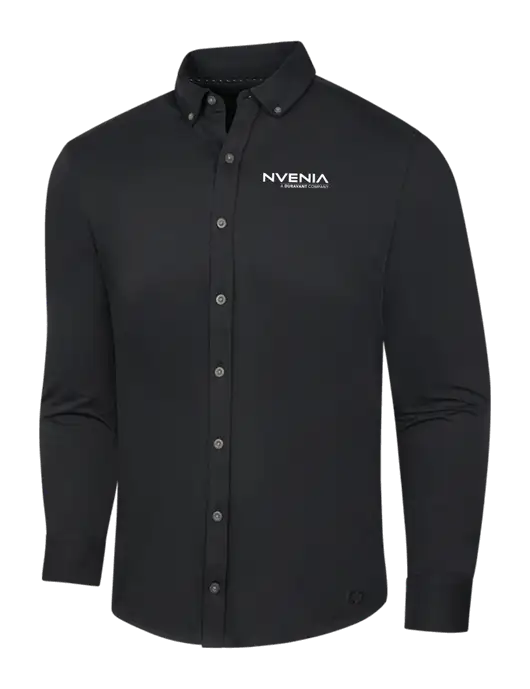 OGIO Blacktop Modern Code Stretch Button-Up Shirt w/nVenia Logo