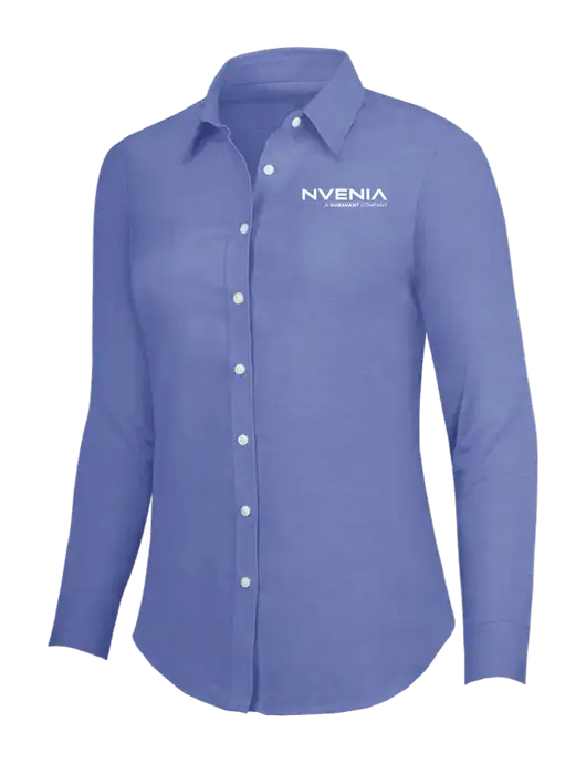 Navy Womens SuperPro Oxford Shirt w/nVenia Logo