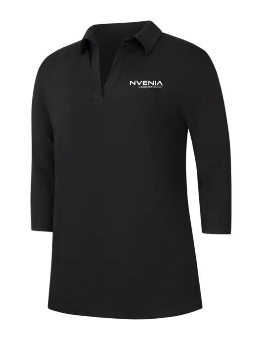 Womens Black Luxe Knit Tunic w/nVenia Logo