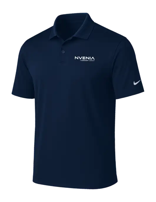 NIKE Navy Victory Solid Polo w/nVenia Logo
