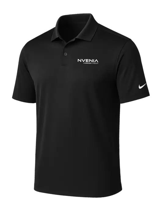 NIKE Black Victory Solid Polo w/nVenia Logo