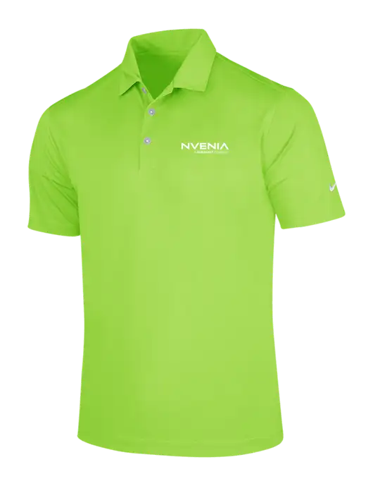 NIKE Light Kelly Green Dri-Fit Vertical Mesh Polo w/nVenia Logo