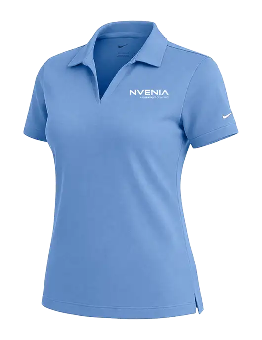 NIKE Carolina Blue Womens Dri-Fit Micro Pique Polo w/nVenia Logo