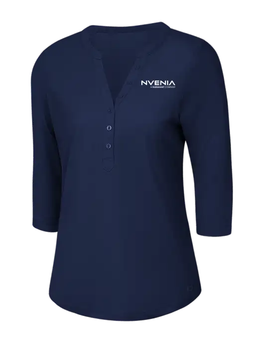 OGIO Navy Jewel Henley w/nVenia Logo