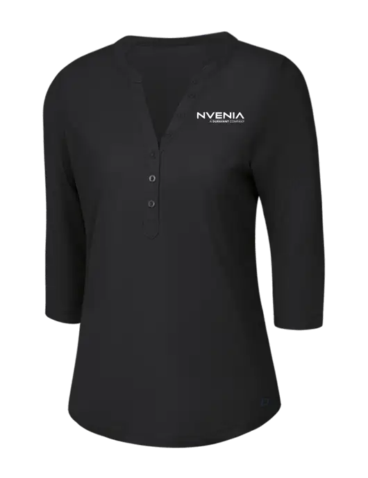 OGIO Blacktop Jewel Henley w/nVenia Logo