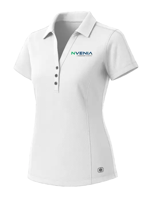 OGIO Womens White ONYX Polo w/nVenia Logo