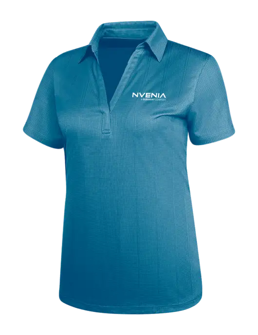 Carolina Blue Womens Performance Fine Jacquard Polo w/nVenia Logo