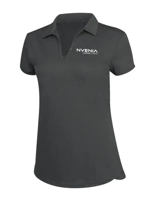 Womens Charcoal Trace Heather Polo w/nVenia Logo
