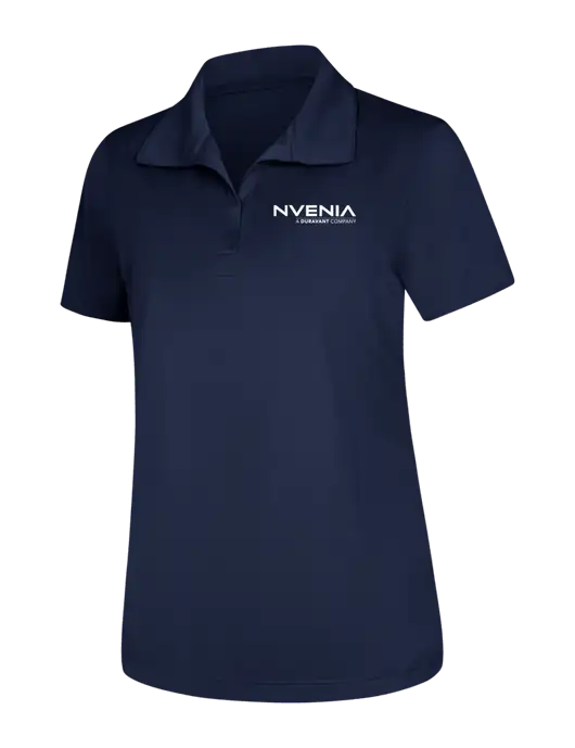 Womens Navy Micropique Sport-Wick Polo w/nVenia Logo