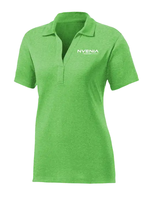 Womens Kelly Green Heather Contender Polo w/nVenia Logo