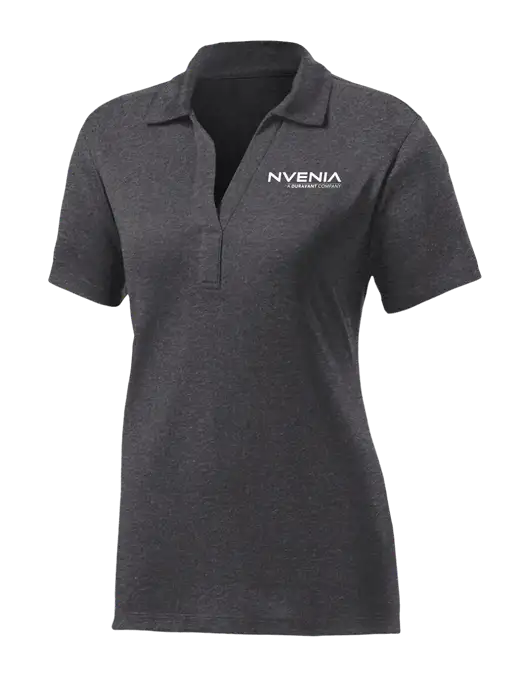 Womens Dark Grey Heather Contender Polo w/nVenia Logo