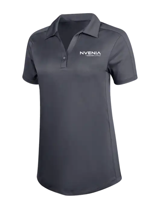 Womens Dark Grey Diamond Jacquard Polo w/nVenia Logo