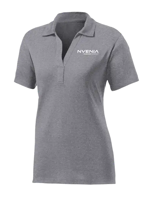 Womens Medium Grey Heather Contender Polo w/nVenia Logo