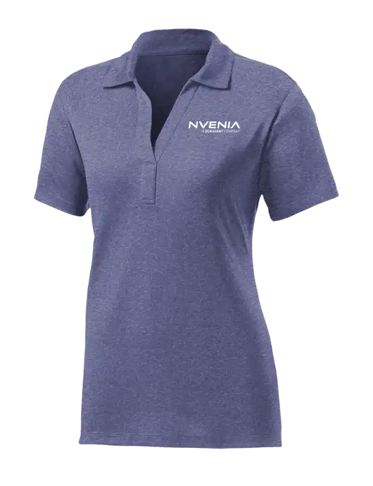 Womens Navy Heather Contender Polo w/nVenia Logo
