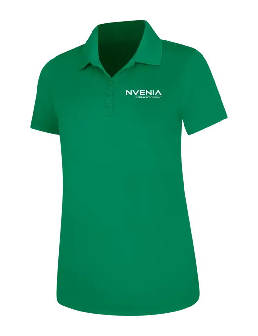 Kelly Green Womens Dry Zone UV Mesh Polo w/nVenia Logo