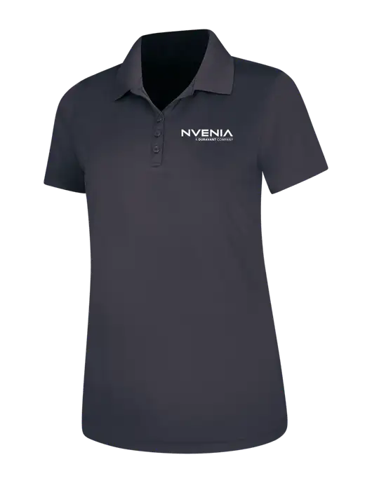 Dark Grey Womens Dry Zone UV Mesh Polo w/nVenia Logo