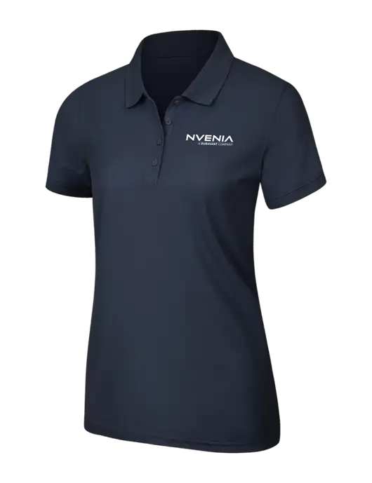 Navy Blue Womens Core Classic Pique Polo w/nVenia Logo