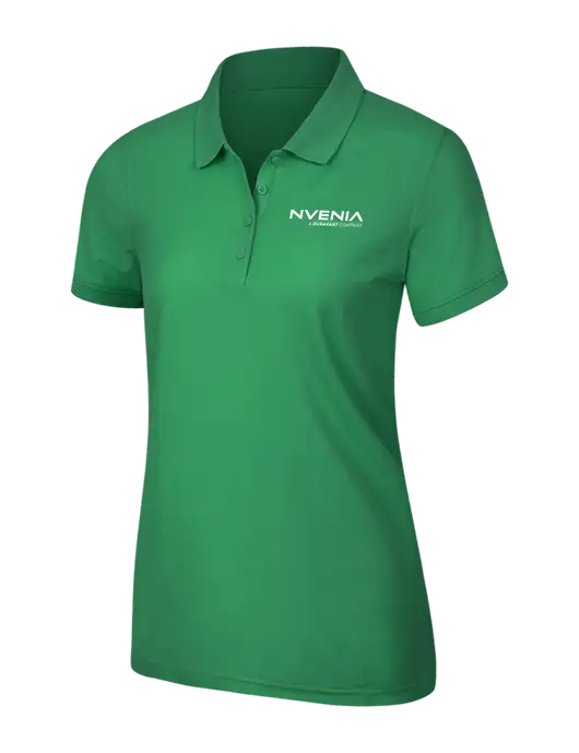 Kelly Green Womens Core Classic Pique Polo w/nVenia Logo