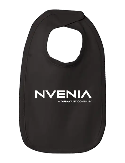 Rabbit Skins Black Infant Premium Jersey Bib w/nVenia Logo