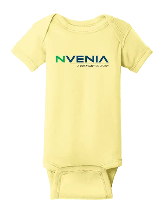 Rabbit Skins Banana Infant Short Sleeve Baby Rib Bodysuit w/nVenia Logo