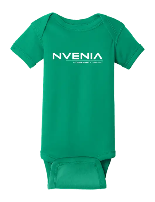 Rabbit Skins Kelly Infant Short Sleeve Baby Rib Bodysuit w/nVenia Logo