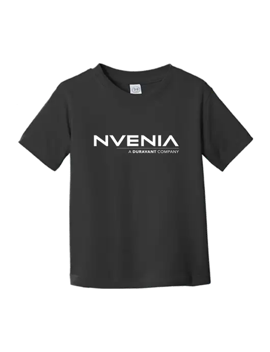 Rabbit Skins Black Toddler Fine Jersey Tee w/nVenia Logo