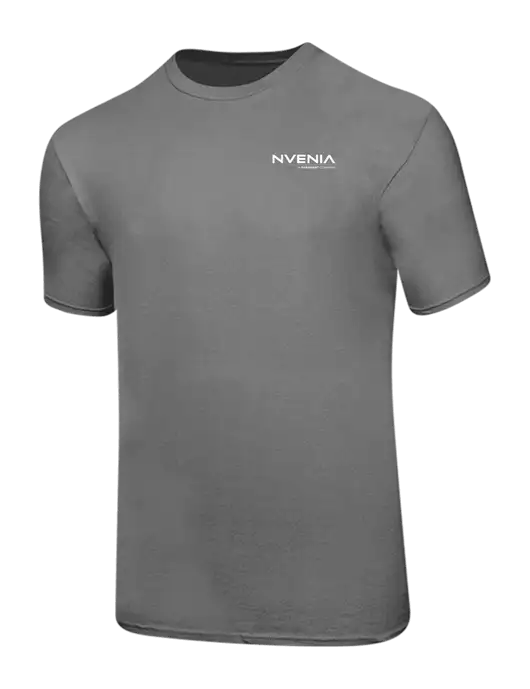 Ring Spun Medium Grey 4.5 oz T-Shirt w/nVenia Logo