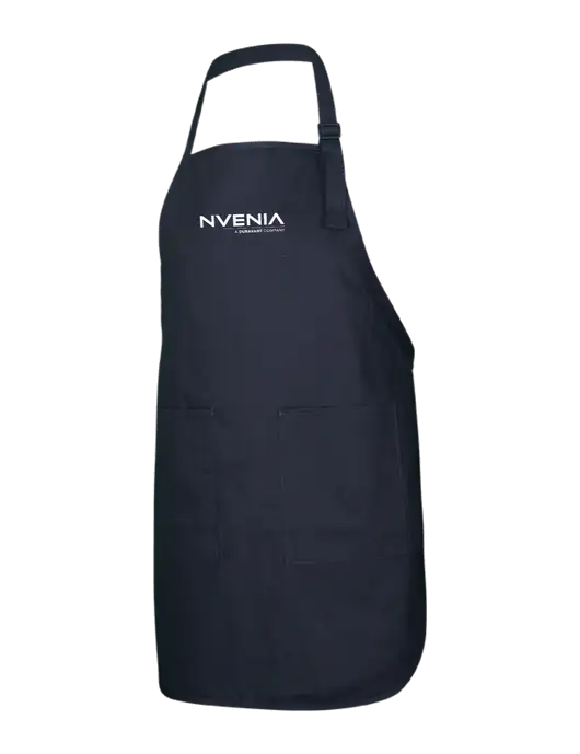 Full-Length Black Apron With Pockets w/nVenia Logo