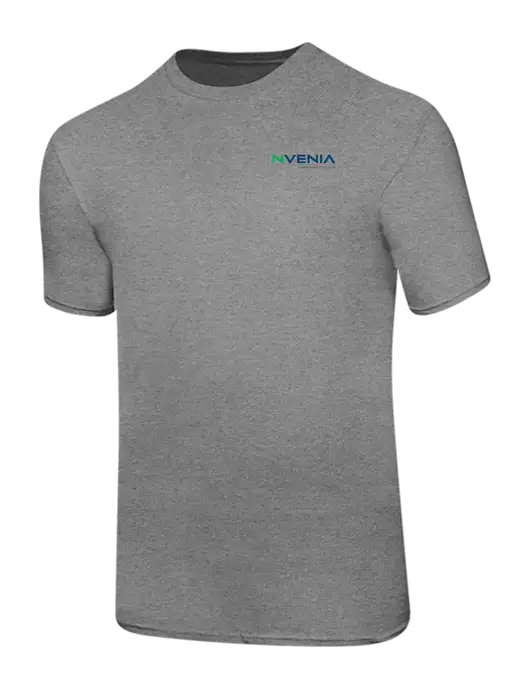 Ring Spun Light Heather Grey 4.5 oz T-Shirt w/nVenia Logo