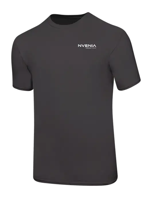 Ring Spun Charcoal 4.5 oz T-Shirt w/nVenia Logo
