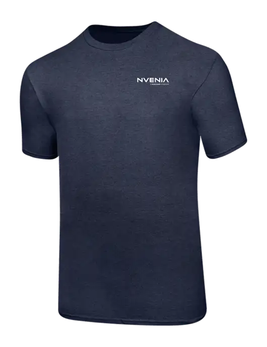Ring Spun Heather Navy 4.5 oz T-Shirt w/nVenia Logo