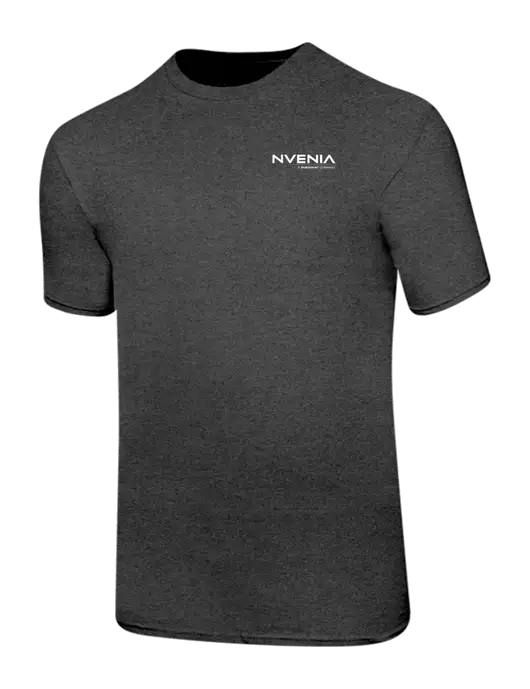 Ring Spun Dark Heather Grey 4.5 oz T-Shirt w/nVenia Logo