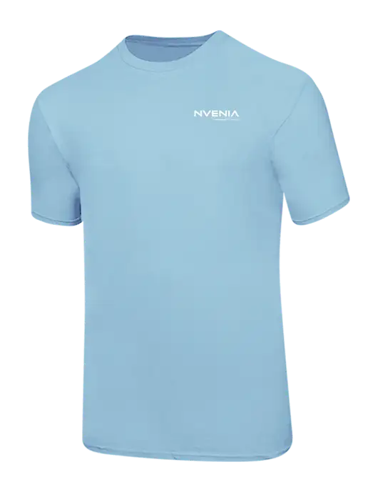 Ring Spun Light Blue 4.5 oz T-Shirt w/nVenia Logo