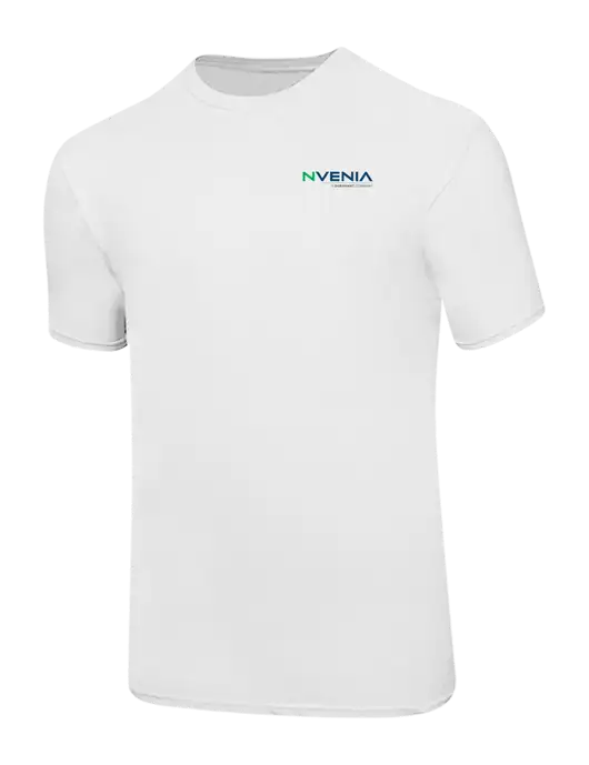 Ring Spun White 4.5 oz T-Shirt w/nVenia Logo