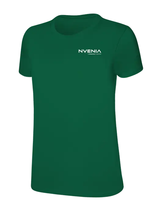 Womens Ring Spun Kelly Green 4.5 oz T-Shirt w/nVenia Logo