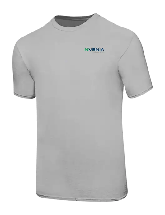 Ring Spun Silver 4.5 oz T-Shirt w/nVenia Logo