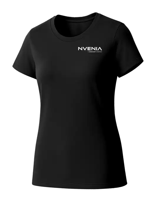 Womens Seriously Soft Black T-Shirt w/nVenia Logo