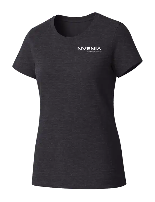 Womens Seriously Soft Heathered Charcoal T-Shirt w/nVenia Logo