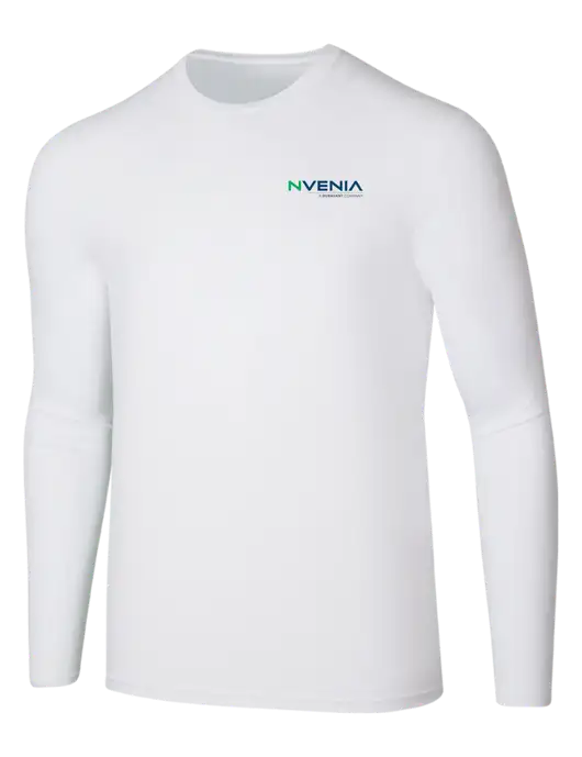 Seriously Soft White Long Sleeve T-Shirt w/nVenia Logo