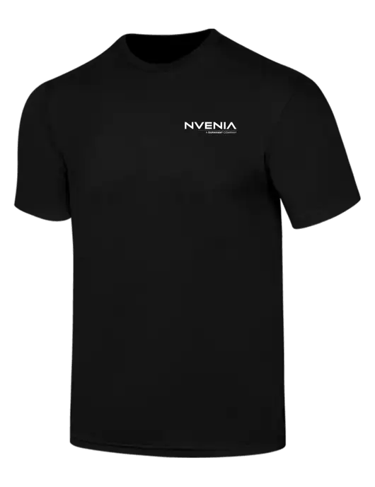 Simply Soft Black 4.5oz  Poly/Combed Ring Spun Cotton T-Shirt w/nVenia Logo